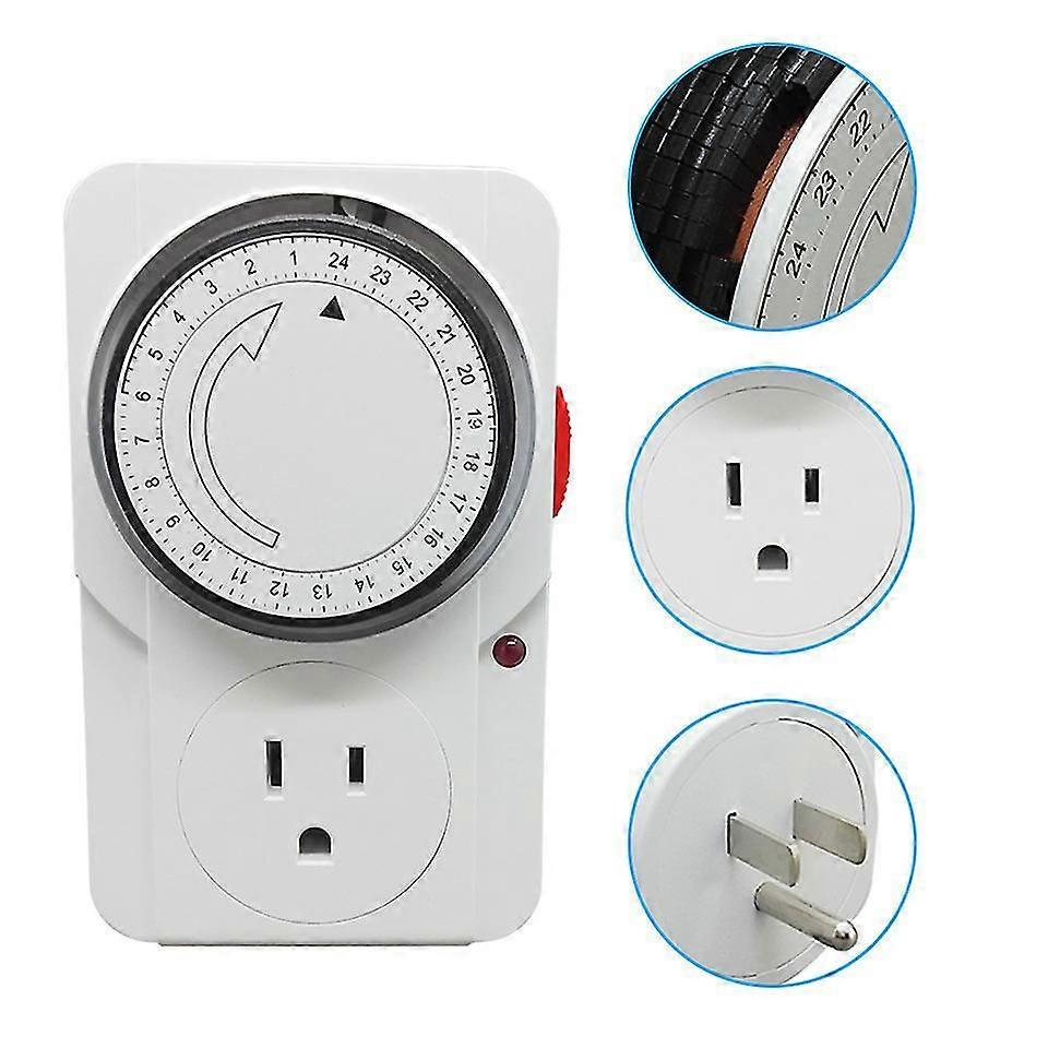 24 Hour Mechanical Mains Plug In Timer Switch
