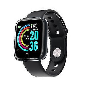 Y68 Ip65 Waterproof 1.3-Inch Square Screen Fitness Tracker Smart Watch App Fitpro - White