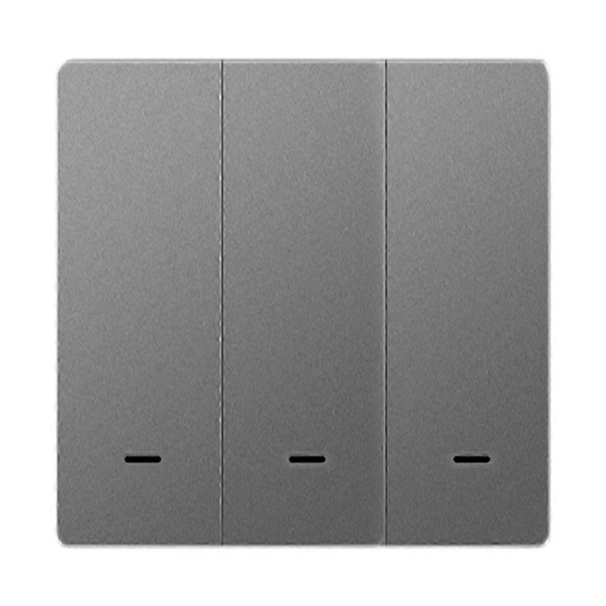 Tuya Zigbee Smart Switch Voice Intelligent Control Switch Single Zero Fire Line Universal 3 Switch Grey
