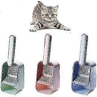 Cat litter scoop Cat sweeper Pet accessories Large 8.8 x 12 x 32 cm for cleaning pet litter (2 pieces) (Green) 26-27