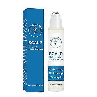 Serum do włosów Rosemary Scalpy Hair Growth Roll-On, ampułka Orrenaturals Hair Revival, wałek do odrostu włosów dla uzyskania gęstszych, grubszych i mocniejszych włosów, odbudowujący linię włosów