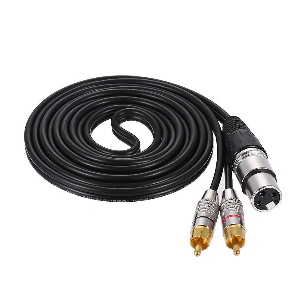 Dual Rca Male To Xlr Female Plug Stereo Audio Cable For Microphone Mixer Speaker Amplifiers