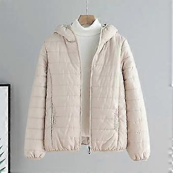 Doudoune matelassée ultralégère à capuche pour femme, manteau chaud en duvet, taille XXXL, blanc