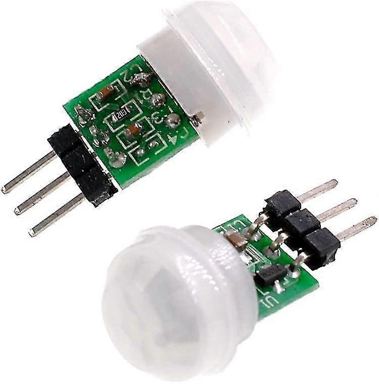 Mini Pyroelectric Pir Sensor Module Manual Motion Infrared Ir Detector(white)(2pcs)