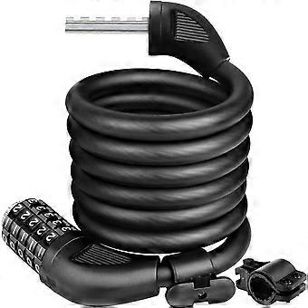 Cadeado para bicicleta - Cadeado de cabo resistente de 1500 mm x 12 mm com código de 5 dígitos, acessórios para bicicleta Bic [XR]