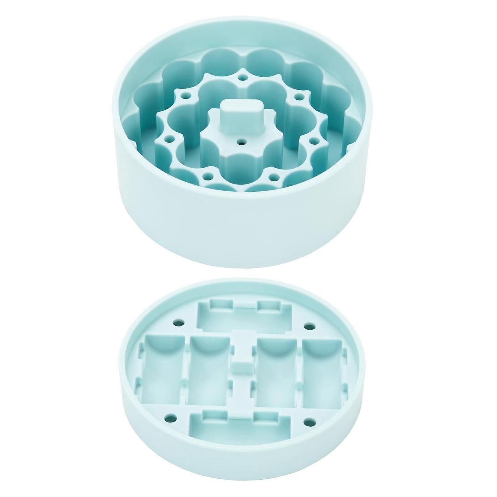 Round Storage Insert for Small Vials, Bottle Holder with Separate Sections for Carry and Cylindrical Container Use Multicolor