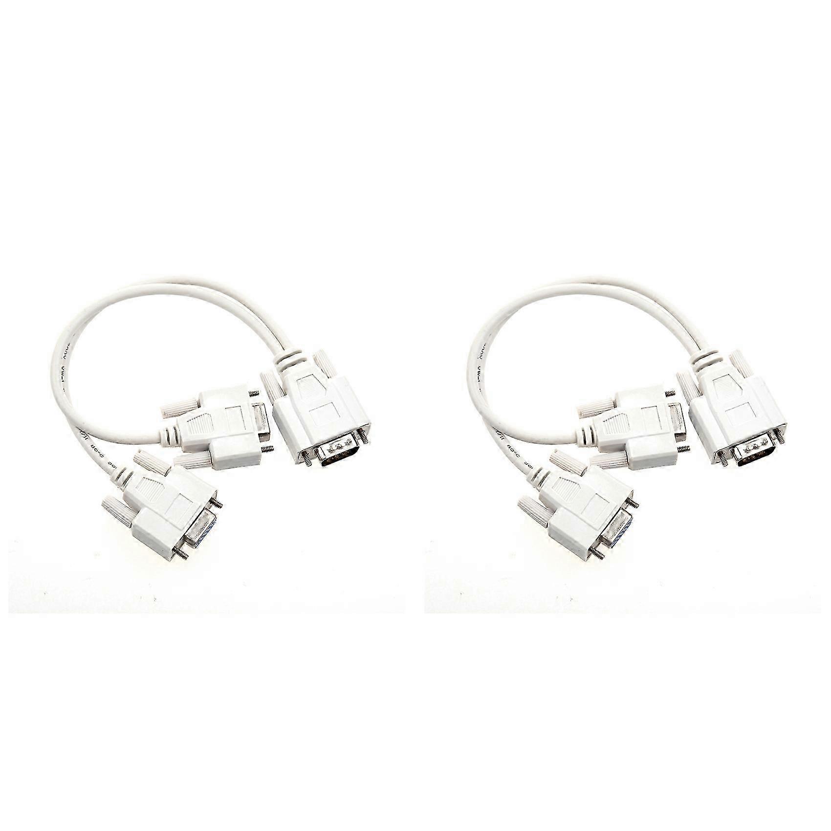 2X 1 PC to 2 MONITORS SPLITTER CABLE compatible with VGA VIDEO