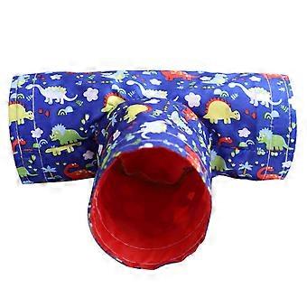 Guinea Pig Hamster Cage Portable Collapsible T-Shape Tunnel 3-Way Durable Toy Tube Gift