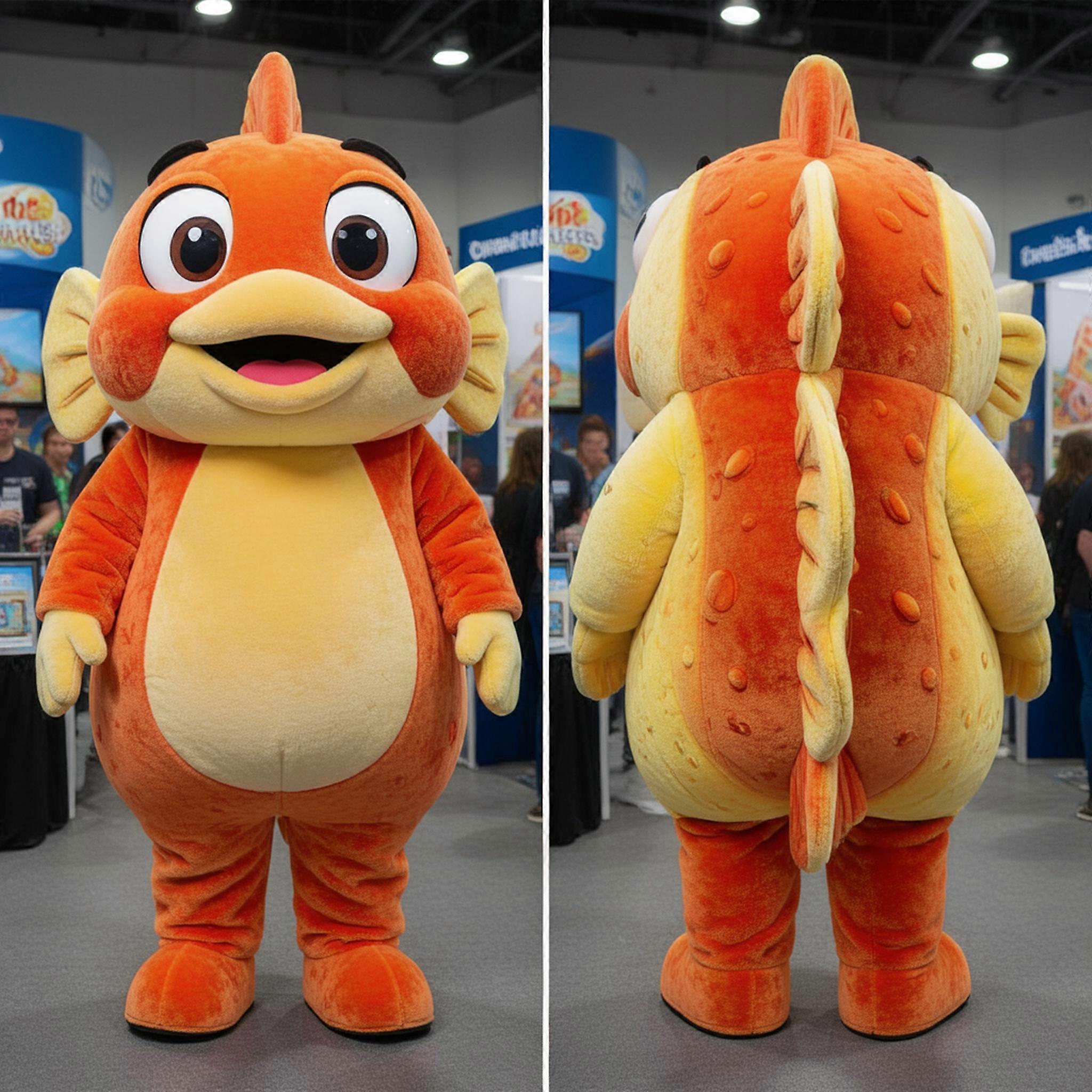 MASTICOT Rust Orange Playful Fish Tacos Mascot