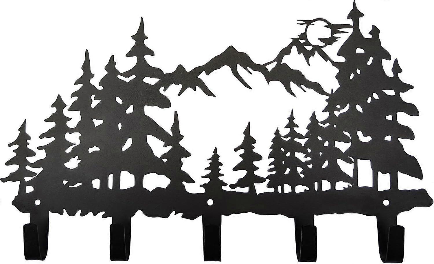 Coat Hooks Wall Art Decor (forest)