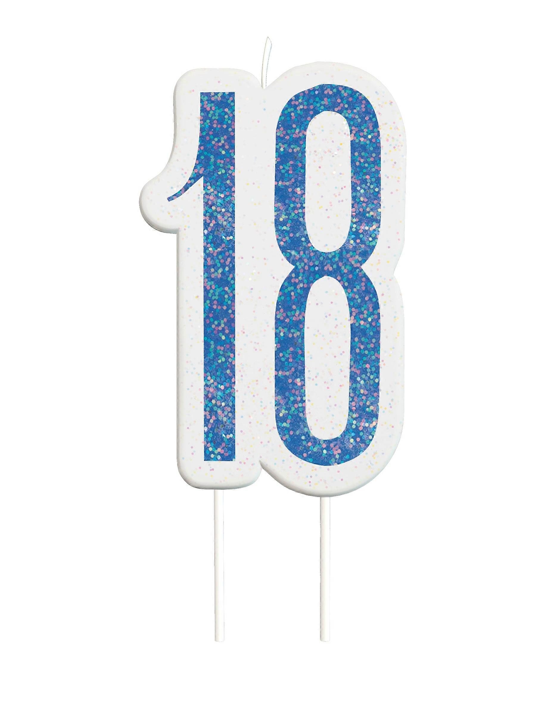 Blue Age 18 Candle