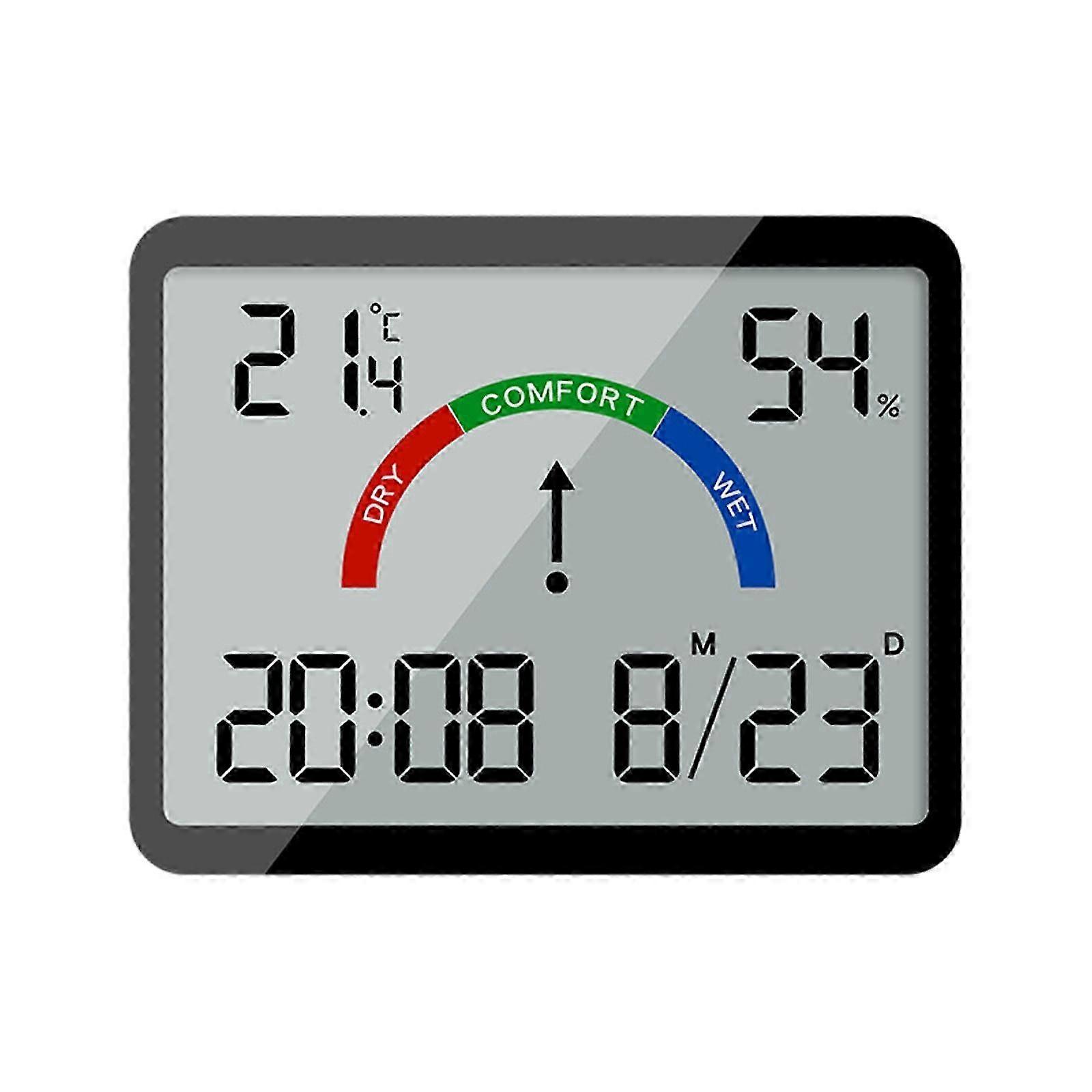 Ultra-thin electronic clock, digital clock, wall-mounted LCD mini alarm clock, multi-functional temperature electronic clock