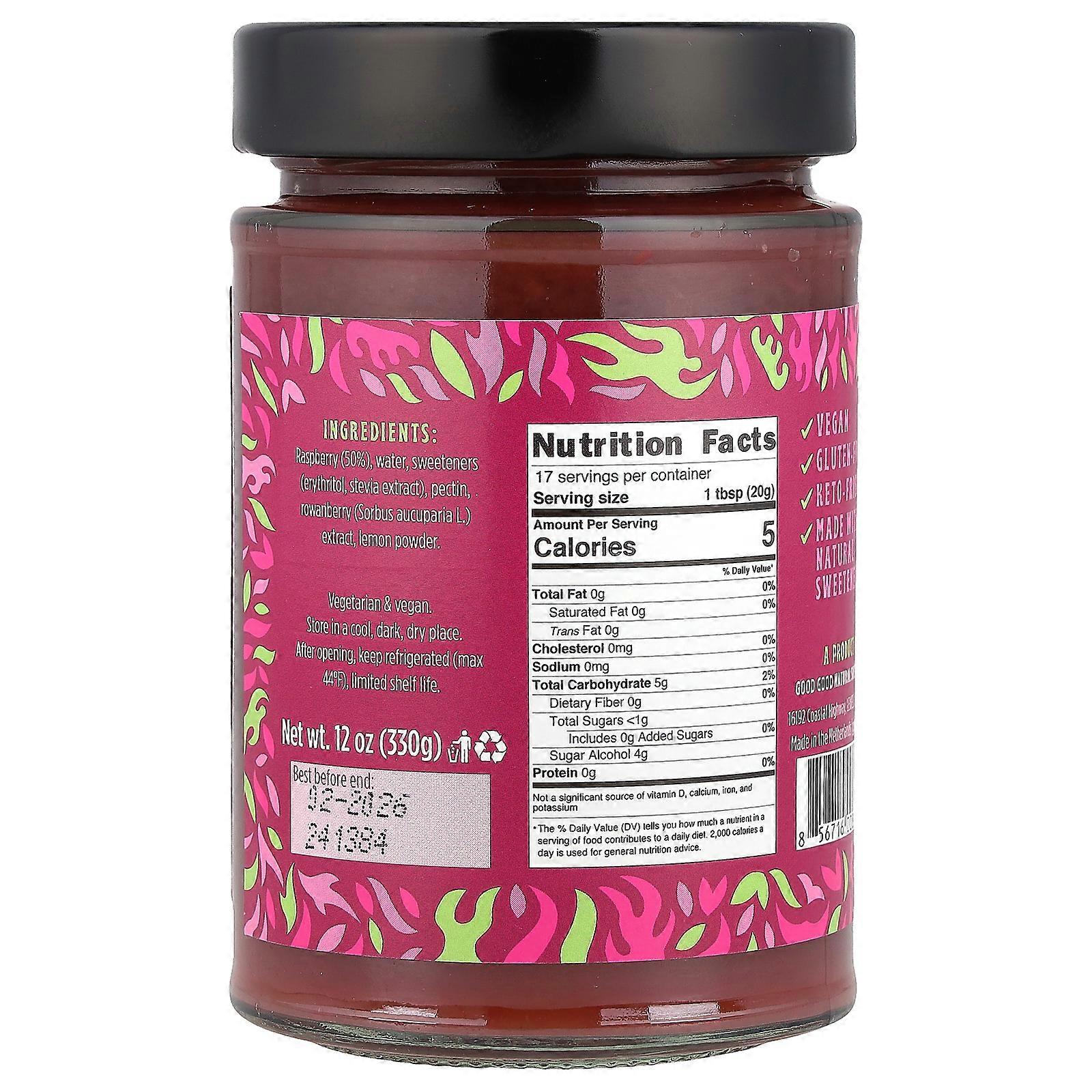 3 x GOOD GOOD, Raspberry Jam, 12 oz (330 g)