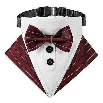 Tuxedo Style Dog Bandana Adjustable Collar