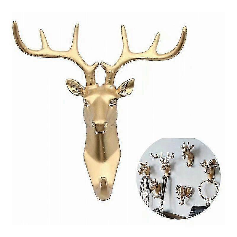 Deer Shape Gold Wall Hook