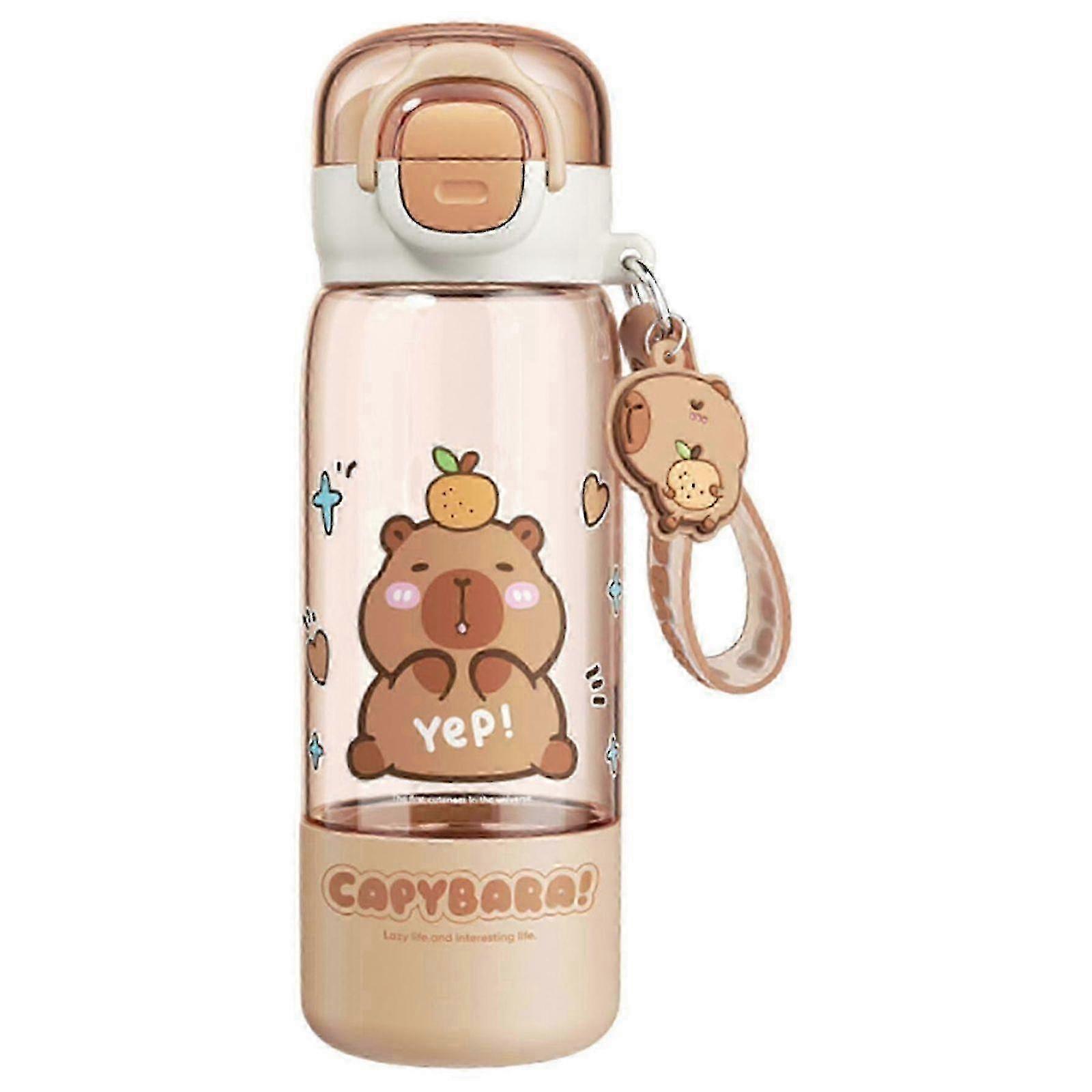 Capybara Water Bottle With Keychain