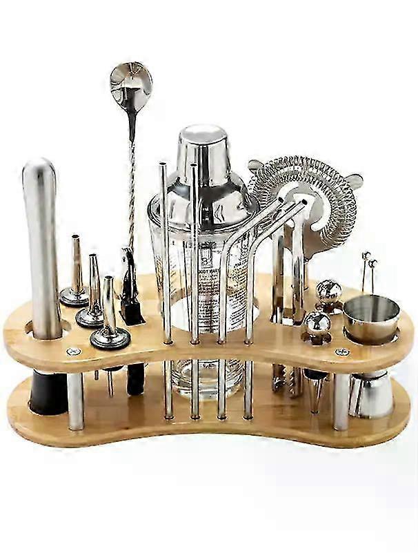 19-Piece Stainless Steel Bartender Kit