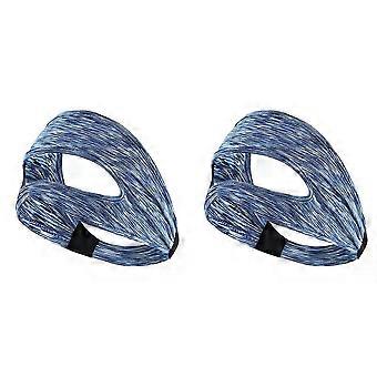 2X compatible with Oculus Quest 2 Accessories VR Eye Mask Cover Breathable Sweat Band Virtual Reality Headset compatible with Quest 2,Blue