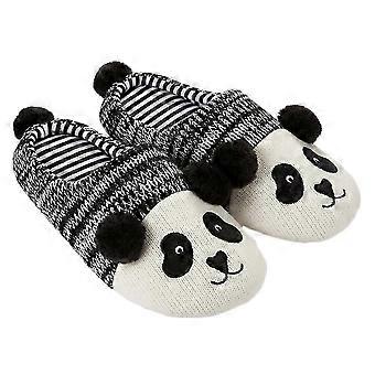 Autumn Winter Panda Slippers Adorable Warm Shoes Cotton Floor Slippers for Indoor Home - 29CM (Father/Size 42-43)-ckcy