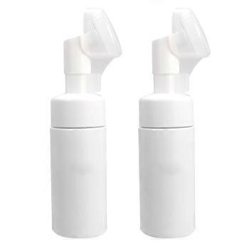 Travel Cosmetics Bottle Brush Head for Facial Cleansing 6Pcs White Bottles