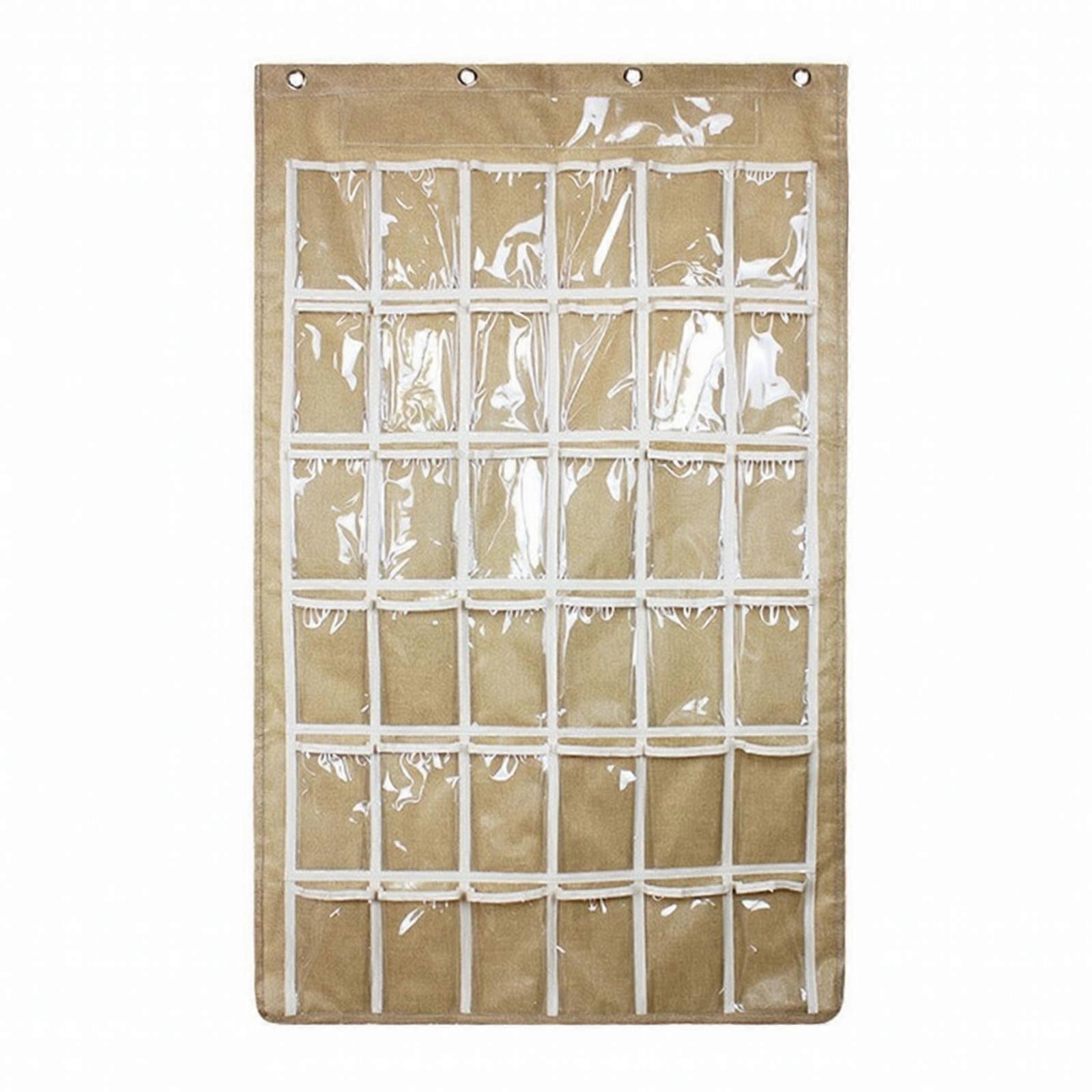 36-Slot Hanging Pocket Chart Space-Saving for Classroom