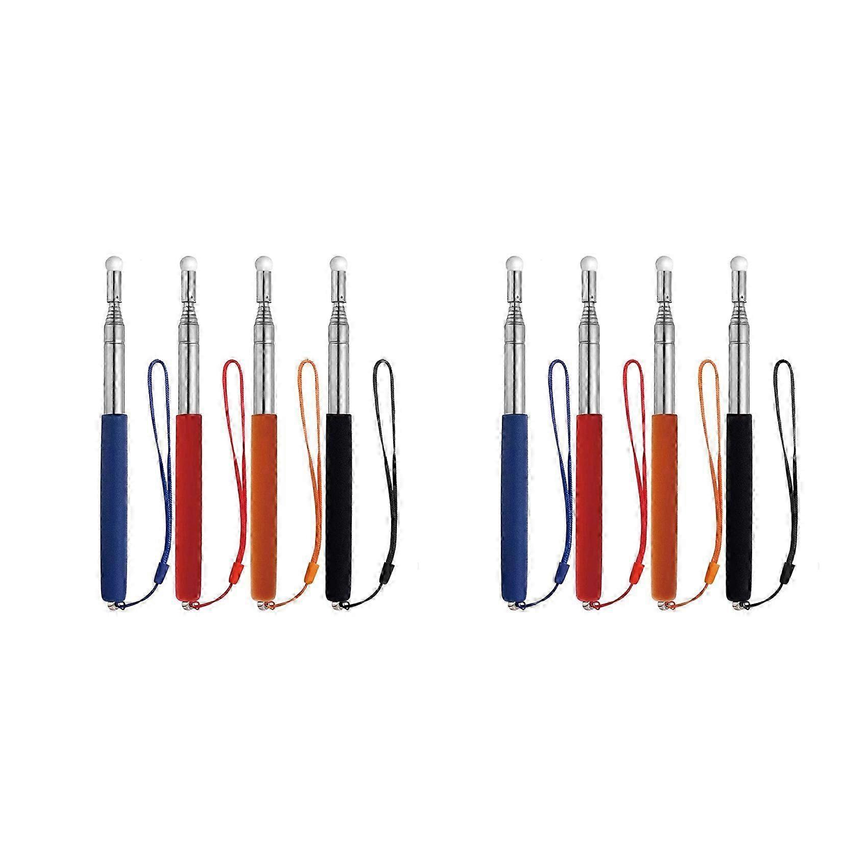 8Pcs Telescopic Pointer Stick with Hand Lanyard Teacher Pointer for Classroom Retractable Pointer Whiteboard Pointer-JNNJV