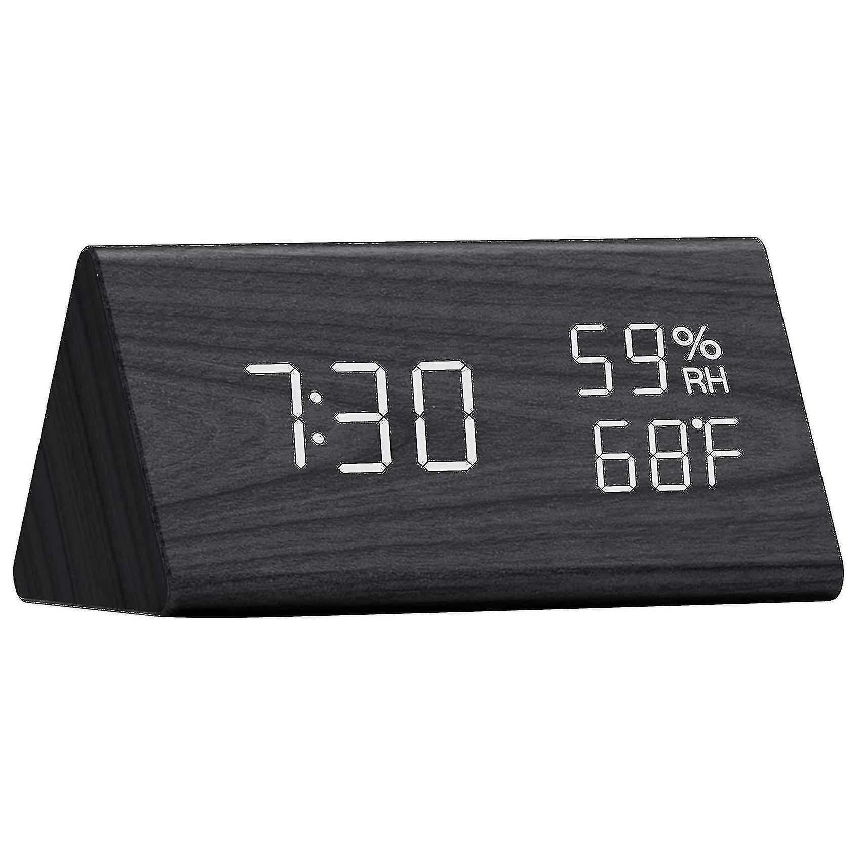 Digital Alarm Clock Electronic,humidity Temperature Compatible With Desk,office