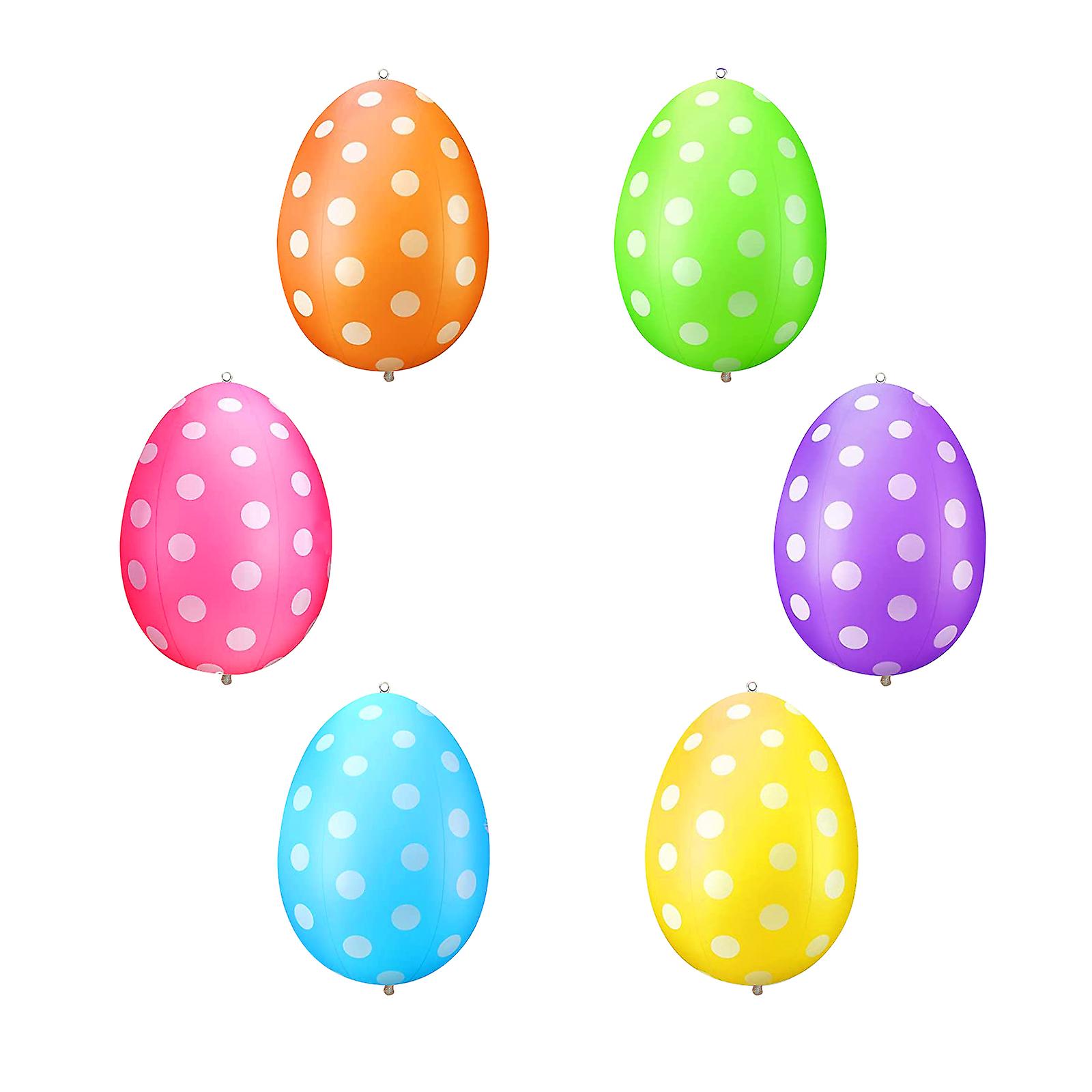 50% Bigsale-6 Pcs Inflatable Easter Eggs Decorations Easter Inflatables Outdoor Decorations