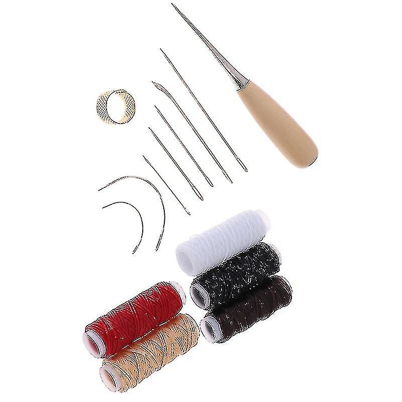 14pcs Craft Tool Waxed Thread Cord Sewing Shoe Rep Kit Tool