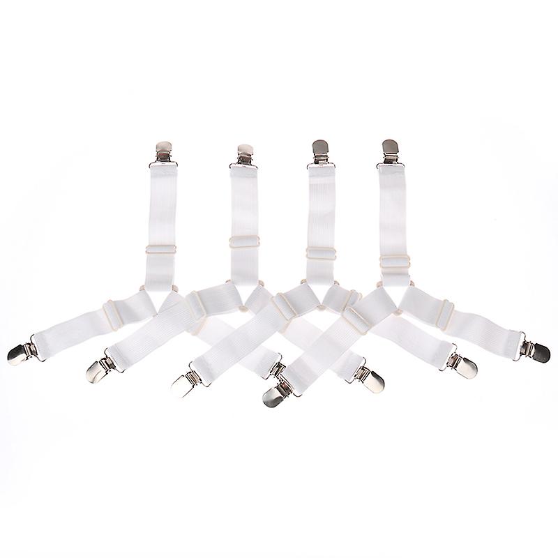 4pcs/set Triangle Elastic Suspenders Gripper Holder Clip Bed Sheet Fasteners