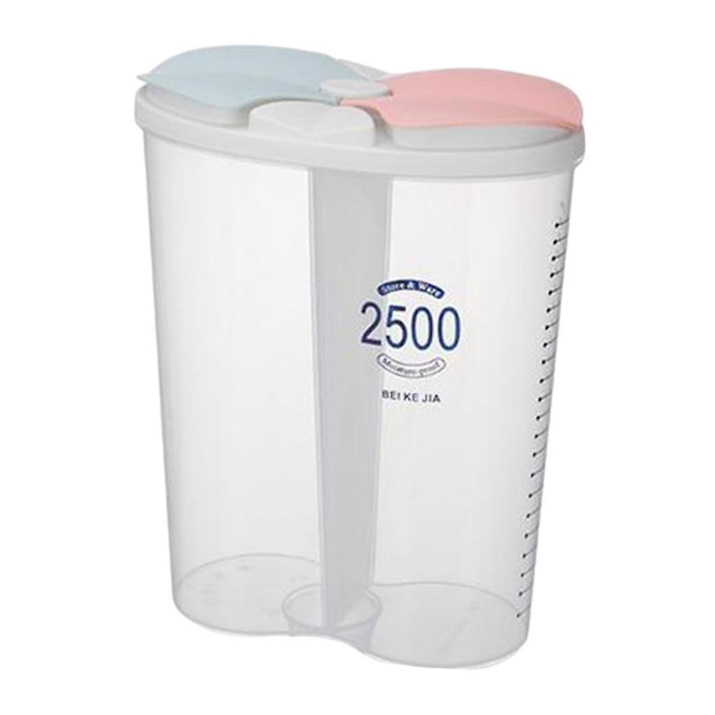 Plastic Divided Box Organizer Clear Bpa Free Plastic Case Storage Container 2500ml Oval