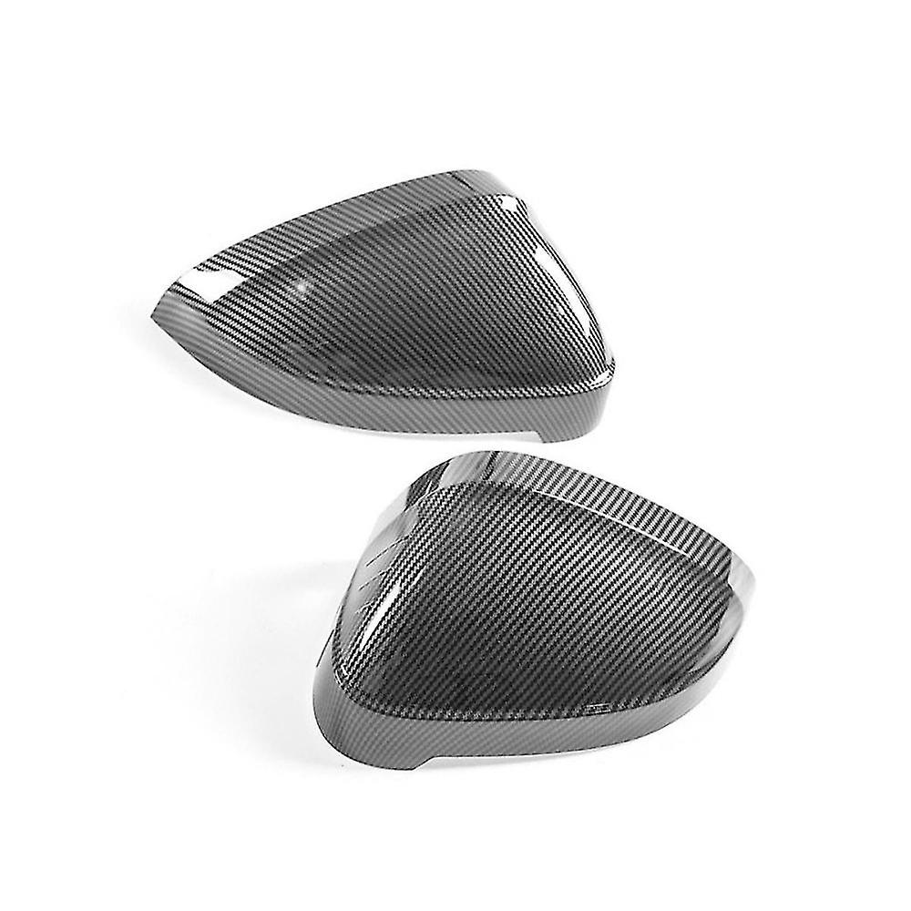 Car Carbon Fiber Pattern Rear Mirror Cover Shell Cap With Auxiliary Hole For A4l B9 2017-2021 8w085
