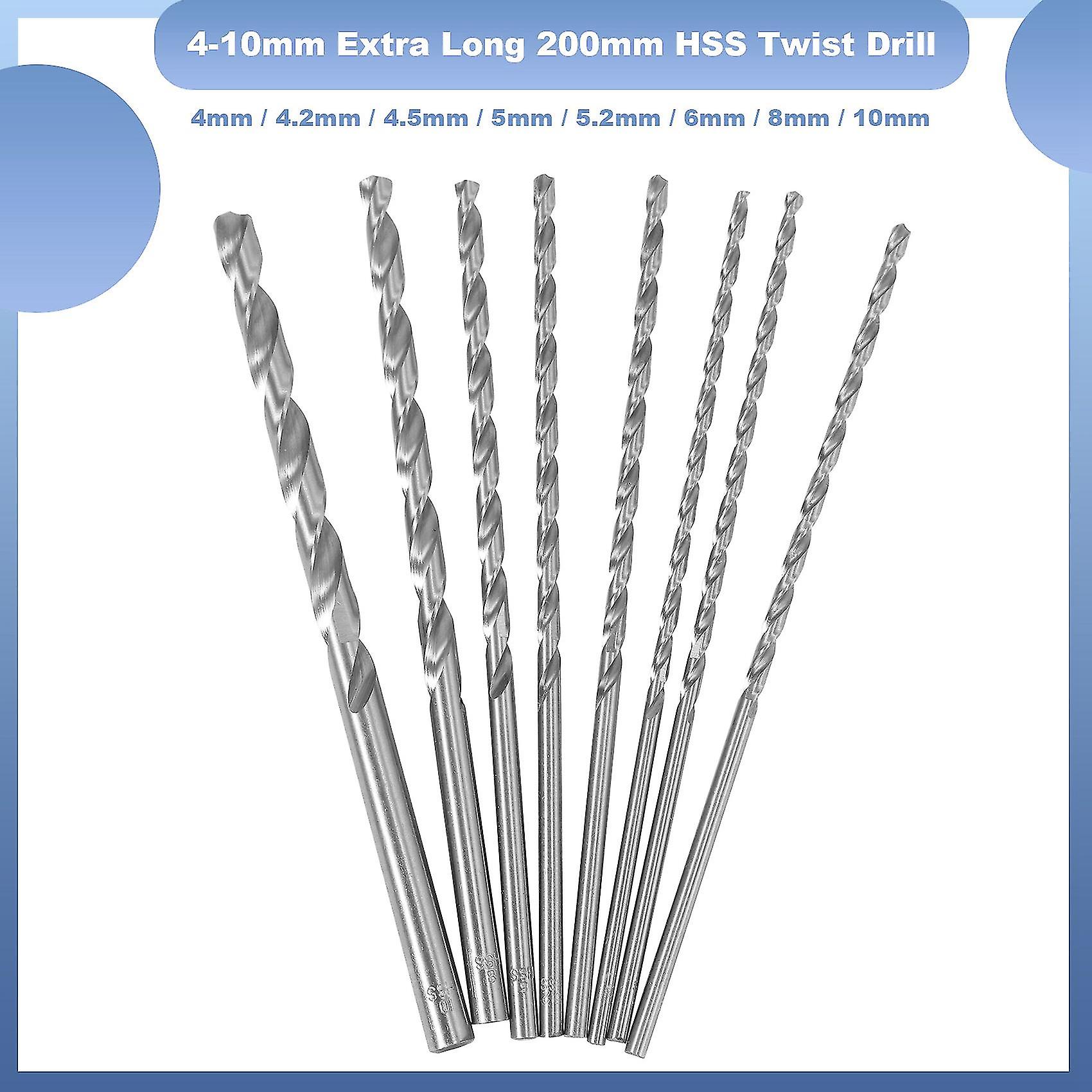 4-10mm Extra Long 200mm Hss Twist Drill Straigth Drilling Bit Tool