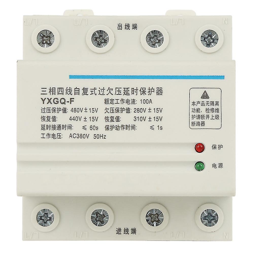 4P 100a 3-phase 4-wire Automatic Recovery Over & Under Voltage Relay Protective Device