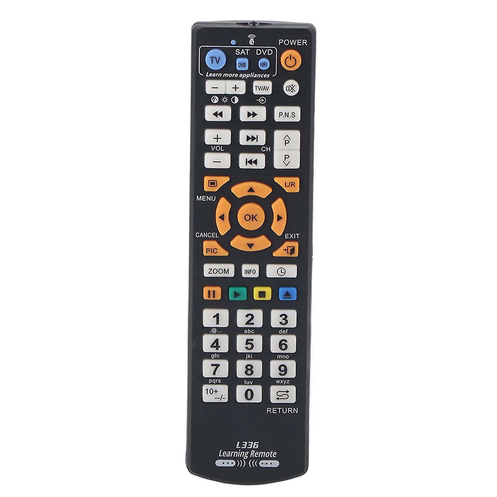 Universal Smart Remote Control With Learning Function for TV CBL DVD SAT Compatible, Easy Setup, Multi-Device Operation