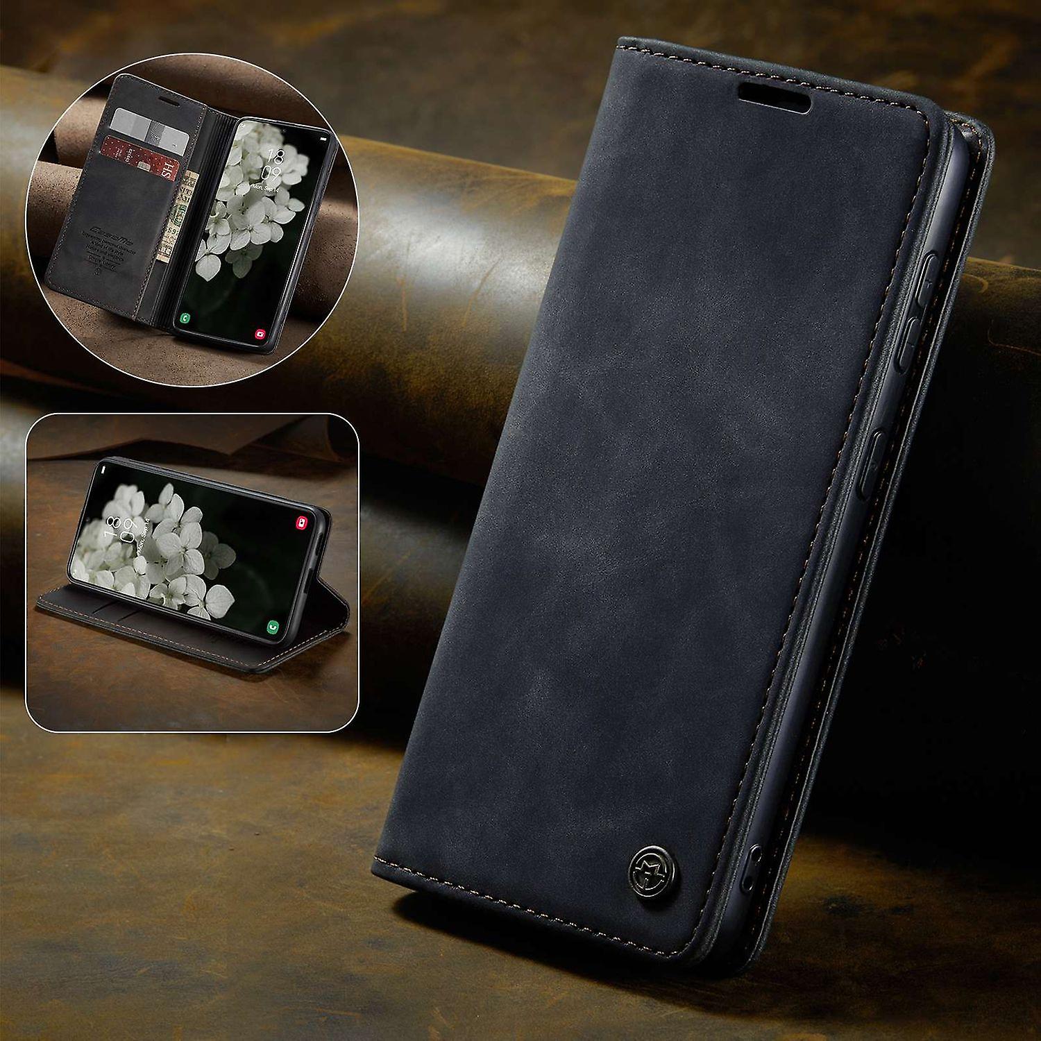TPU Inner Lining Cover Wallet Stand Lightweight Auto-absorbed Phone Case for Samsung Galaxy S22+ 5G