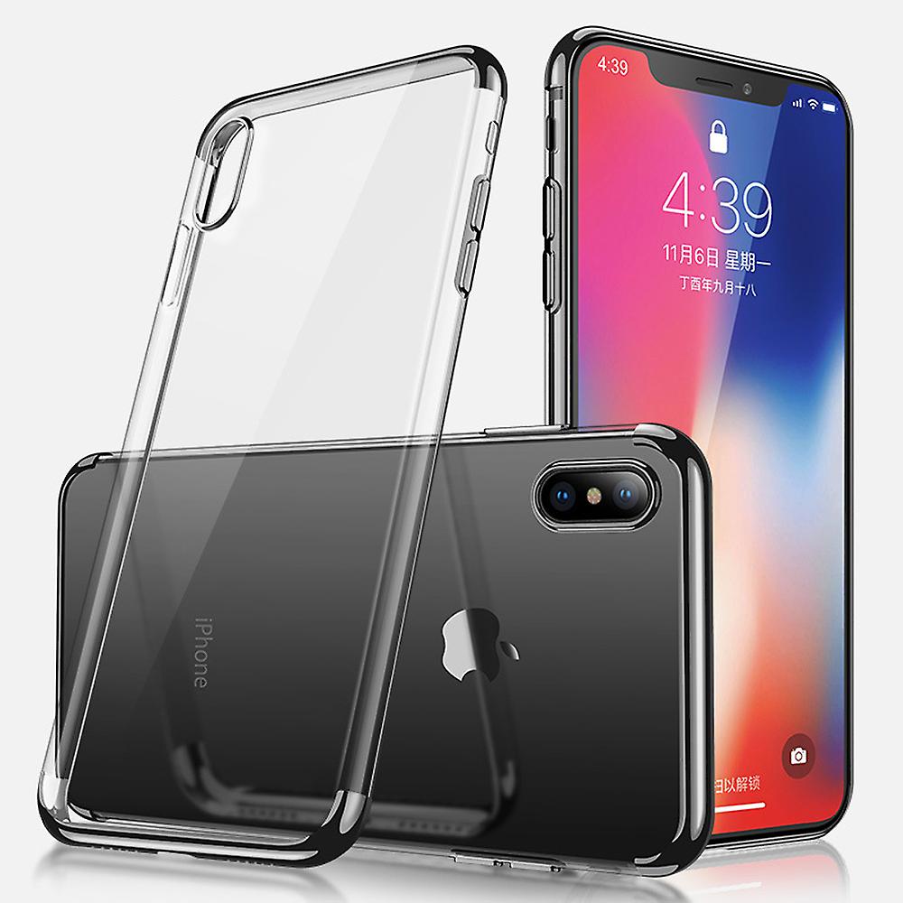 Electroplated TPU shell iPhone XR with 2 screen protectors.