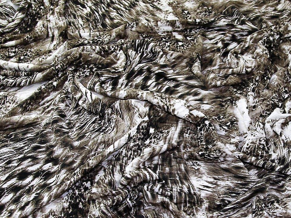 Minerva Double Layer Textured Stretch Knit Fabric Taupe - per metre