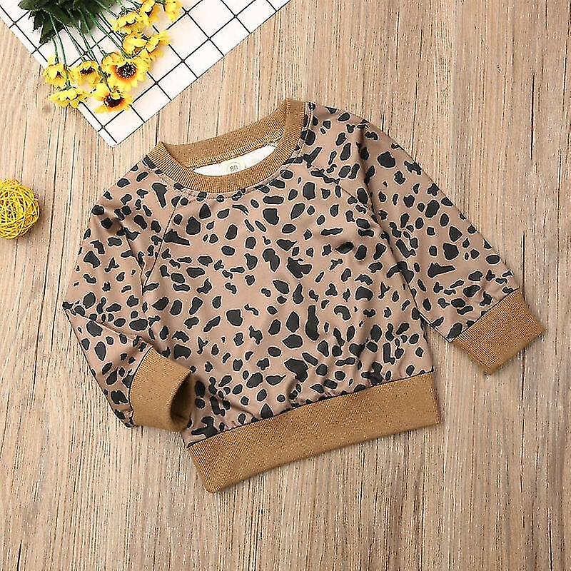 Baby Toddler Outfits Leopard Print Baby Pullovers Clothes
