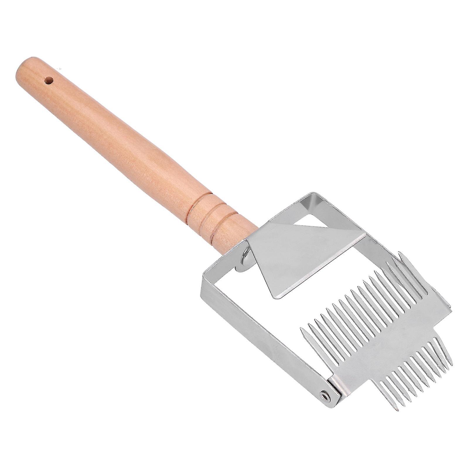 Double Head Honey Uncapping Fork Scraper 156g Wooden Handle