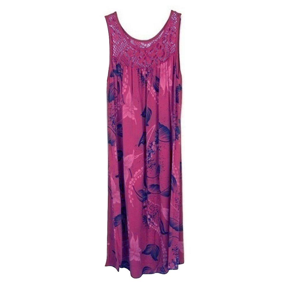 الأزهار المطبوعة الدانتيل خياطة يا الرقبة بلا أكمام النساء الصيف فضفاضة دبابة اللباس