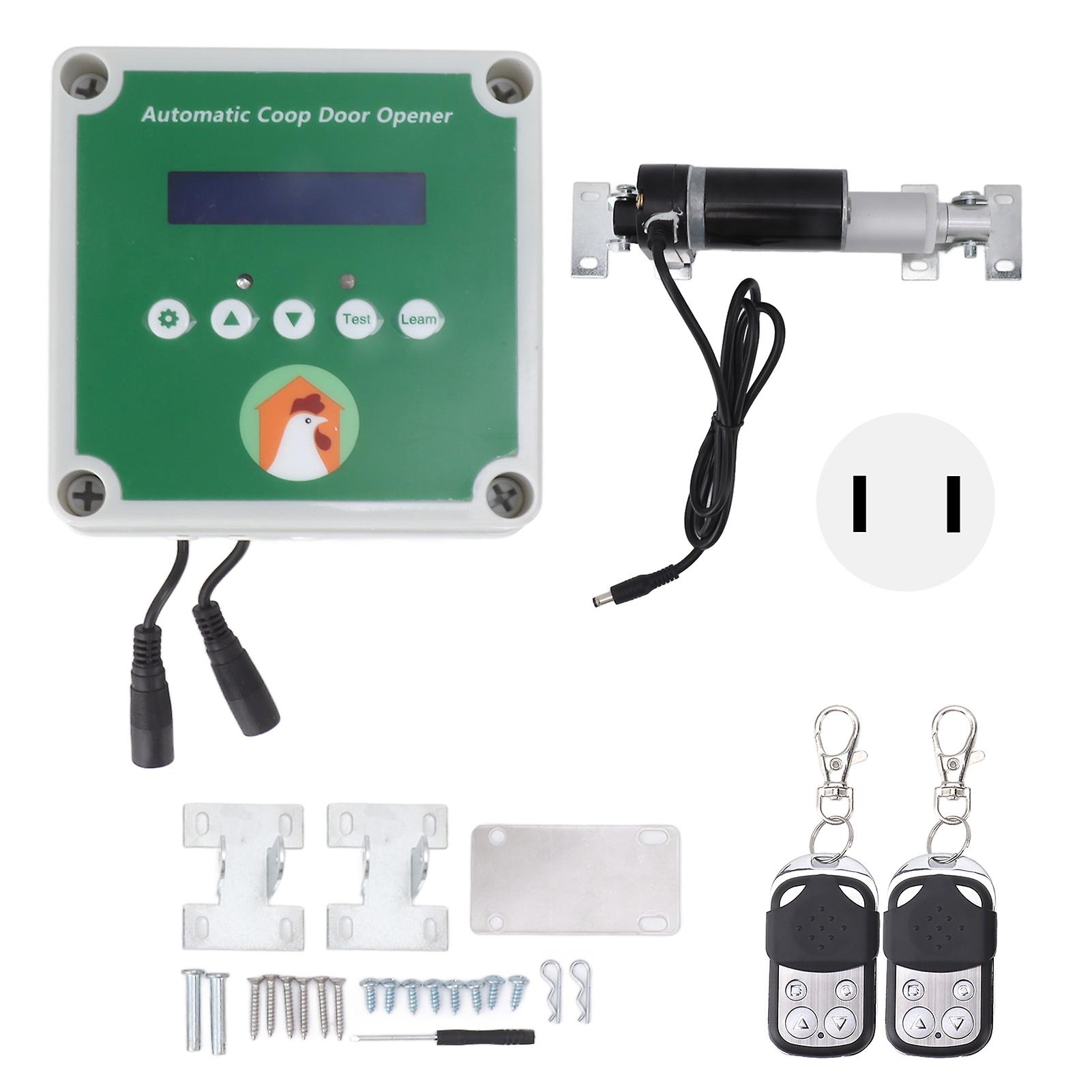 Automatic Chicken Coop Opener, Linear Actuators, Electric Chicken Coop Door Motor Kit with Light Sensor and Remote Control