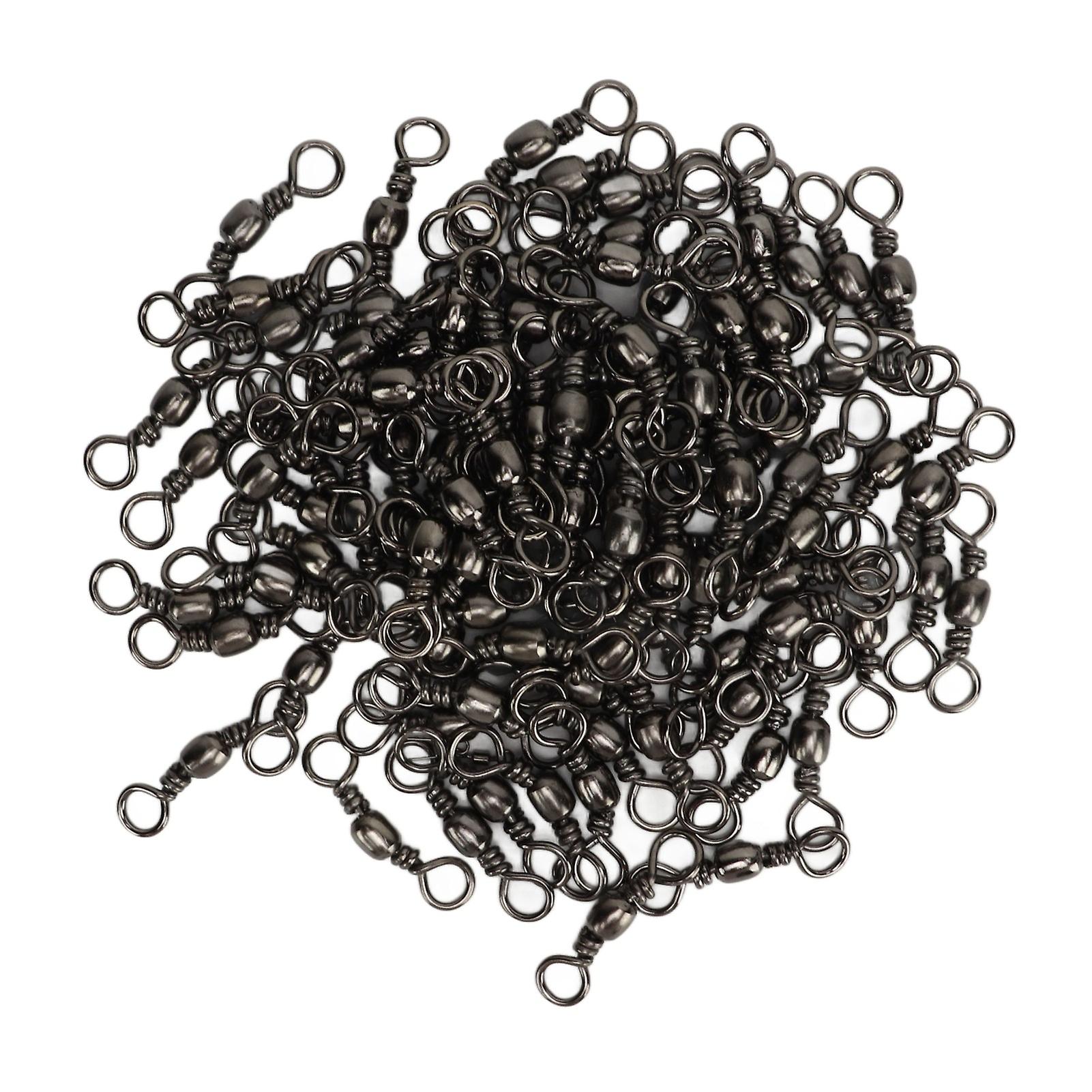 Nimomo 100 Pcs Fishing Swivel High Speed Stable Rotation Rust Prevention Barrel Swivel Fishing Line Connector for Outdoor Fishing(3/0)