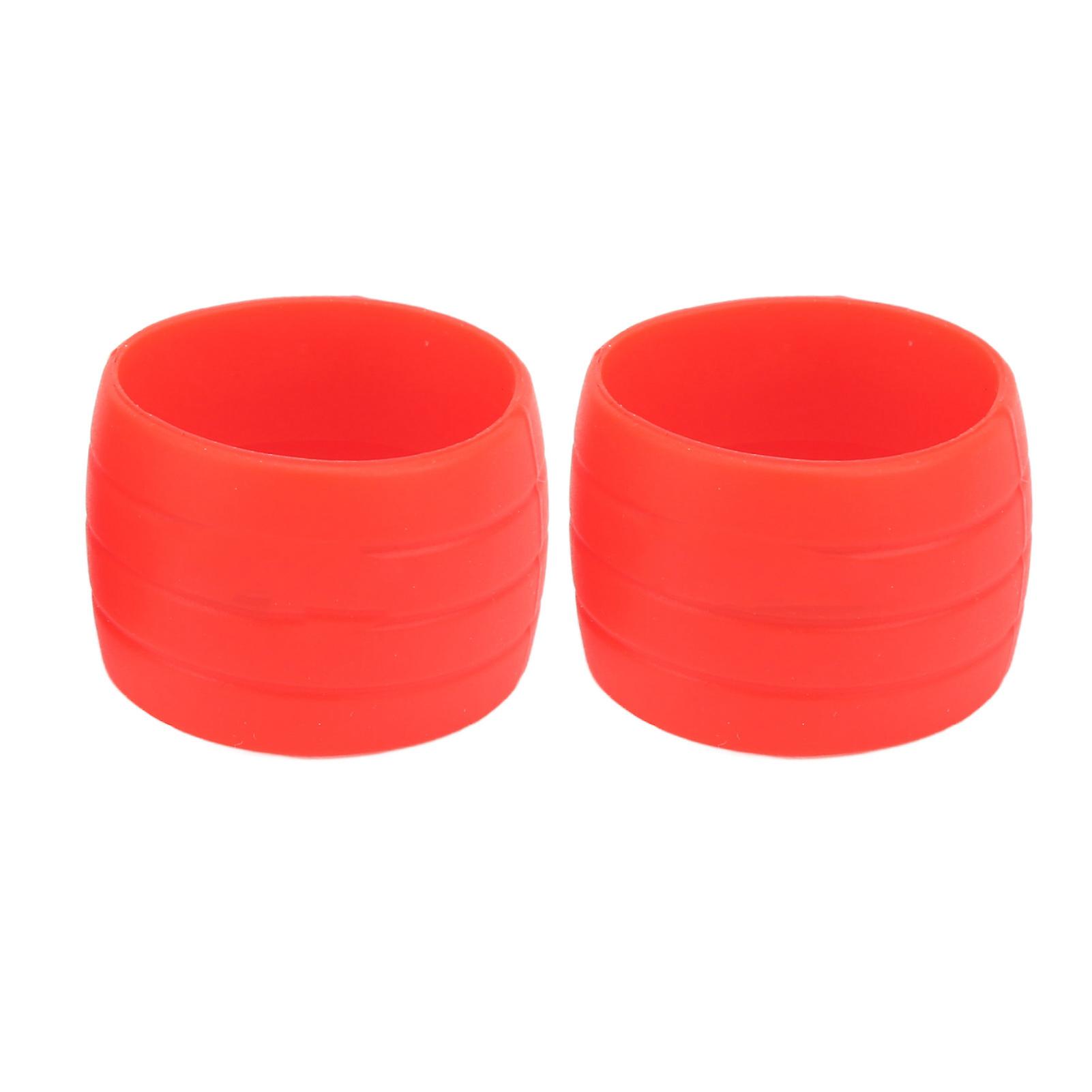 RISK Road Bike Handlebar Tape Fixing Loops Bicycle Anti Skid Silicone Handle Strap Protective SleeveA Pair Red