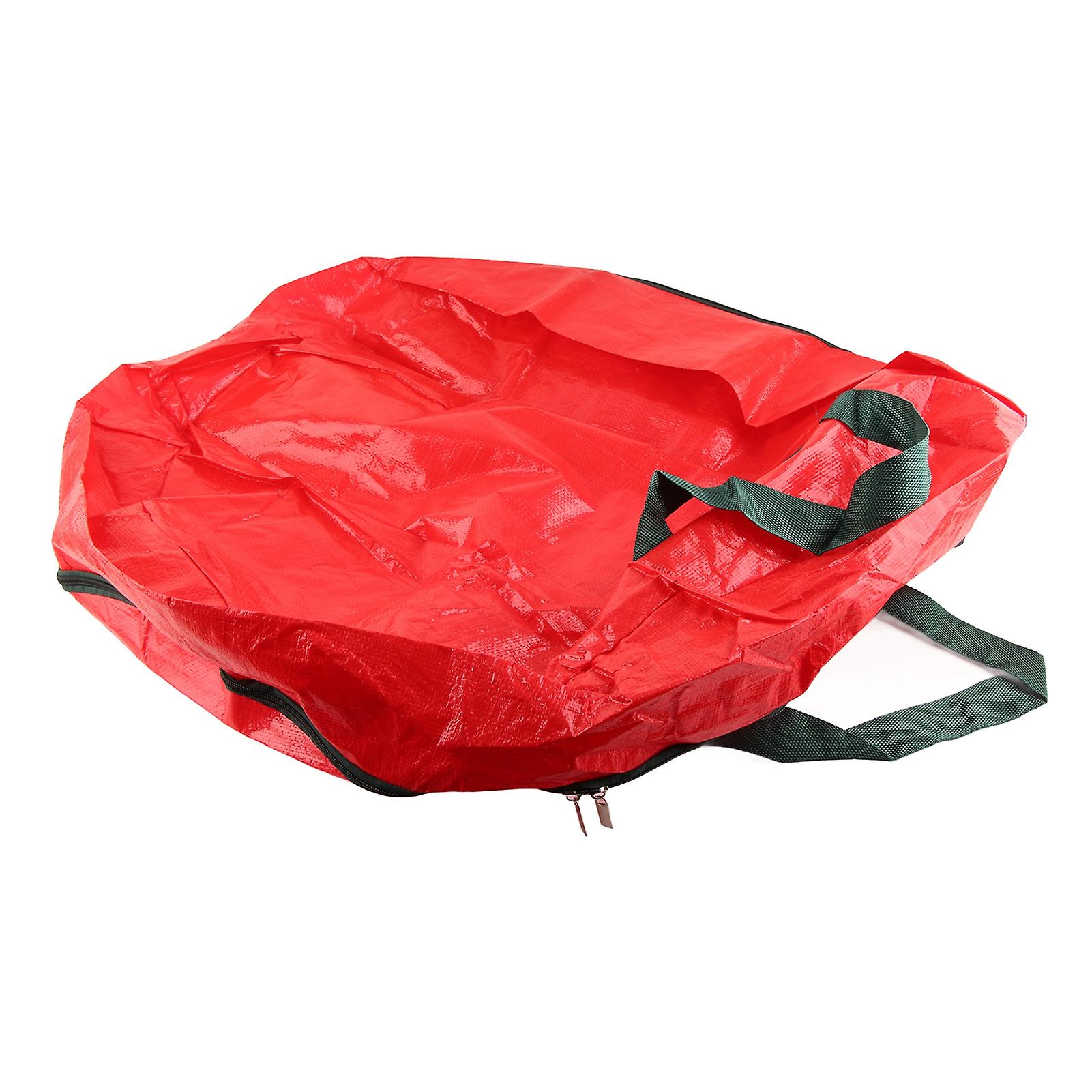 GPB Christmas Wreath Storage Bag Dustproof Red Holiday Wreath Container