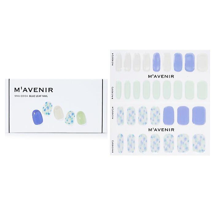 Mavenir Nail Sticker - # Blue Leaf Nail 32pcs
