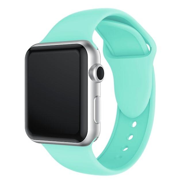 Double-riveted silicone watchband for Apple Watch series 3 and 2 1 38 mm (mint green)
