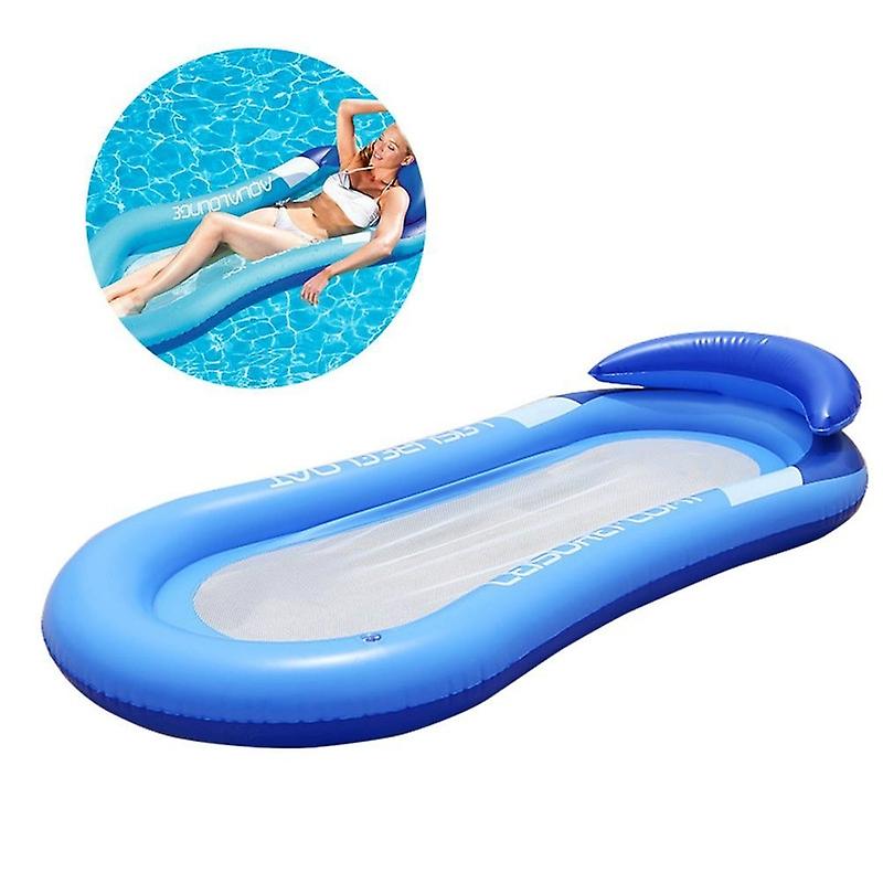 Adult Floating RowLounge Chair Water Toy Inflatable Bed with Armrest Hammock Back, Size: 160 x Size: