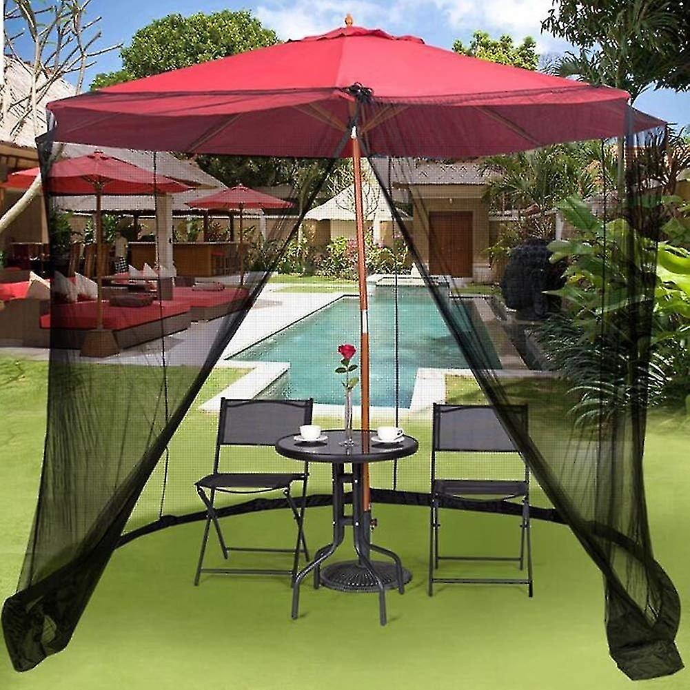 Mosquito Net for Patio Umbrella Cover with Zipper Foldable Mesh Shell, Mosquito Net for Gazebo Insec