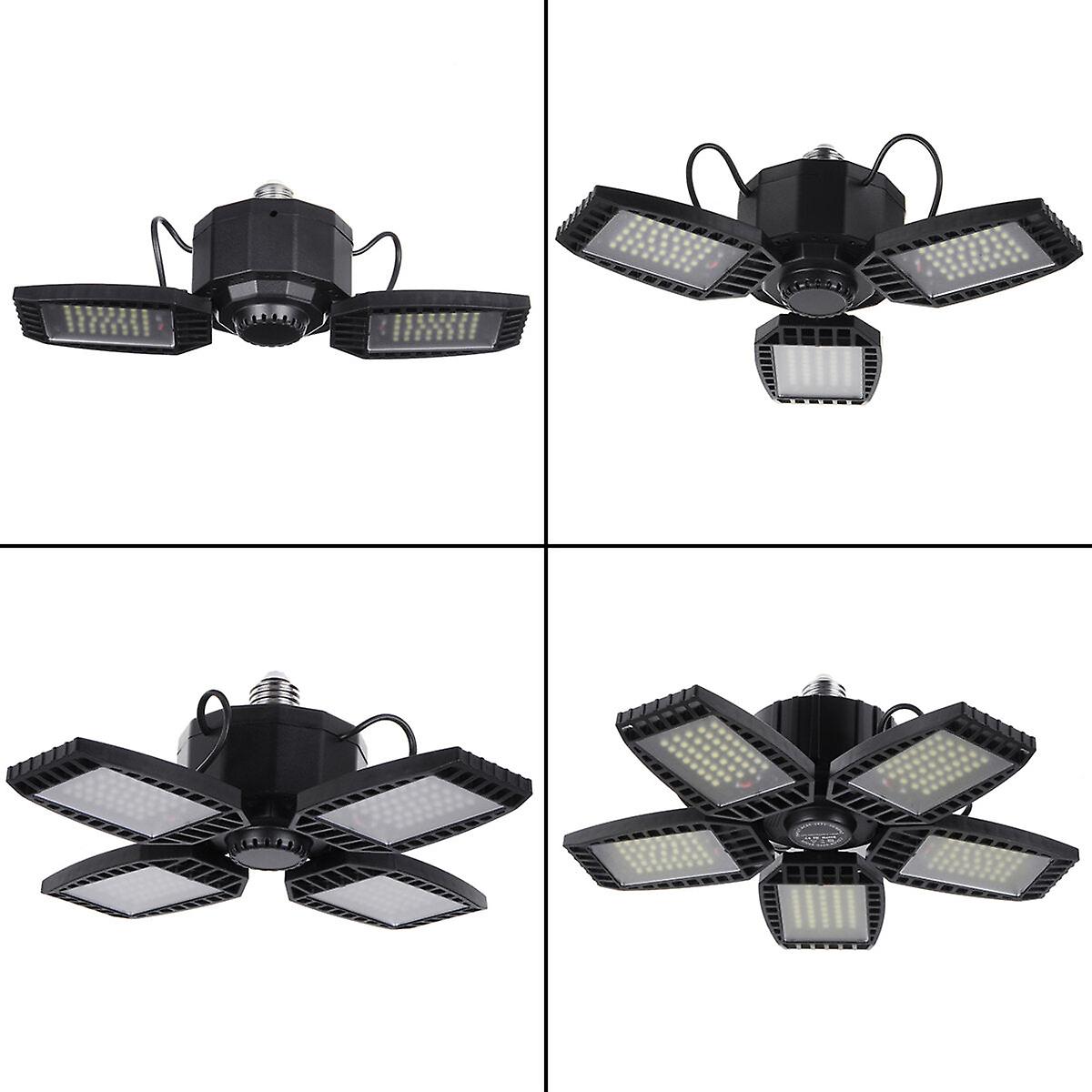 2/3/4/5 Blade Deformable Led Foldable Garage Light Mining Workshop Supermarket Ceiling